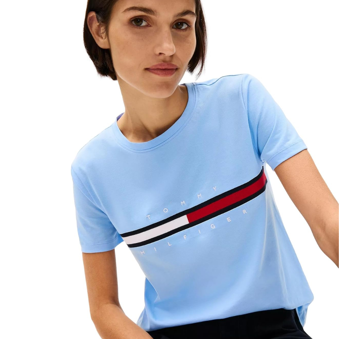 Franela Tommy Hilfiger Azul Para Mujer