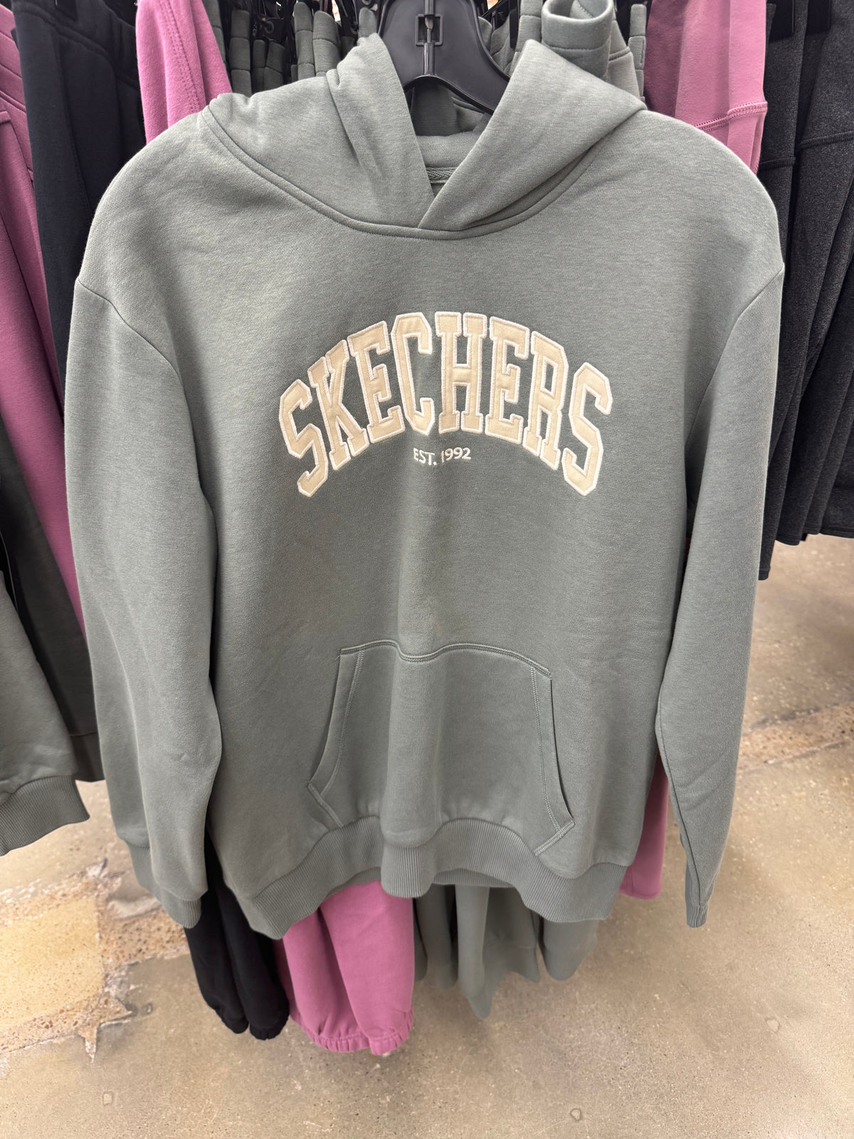 Suéter Skechers con Capucha Verde Para Mujer