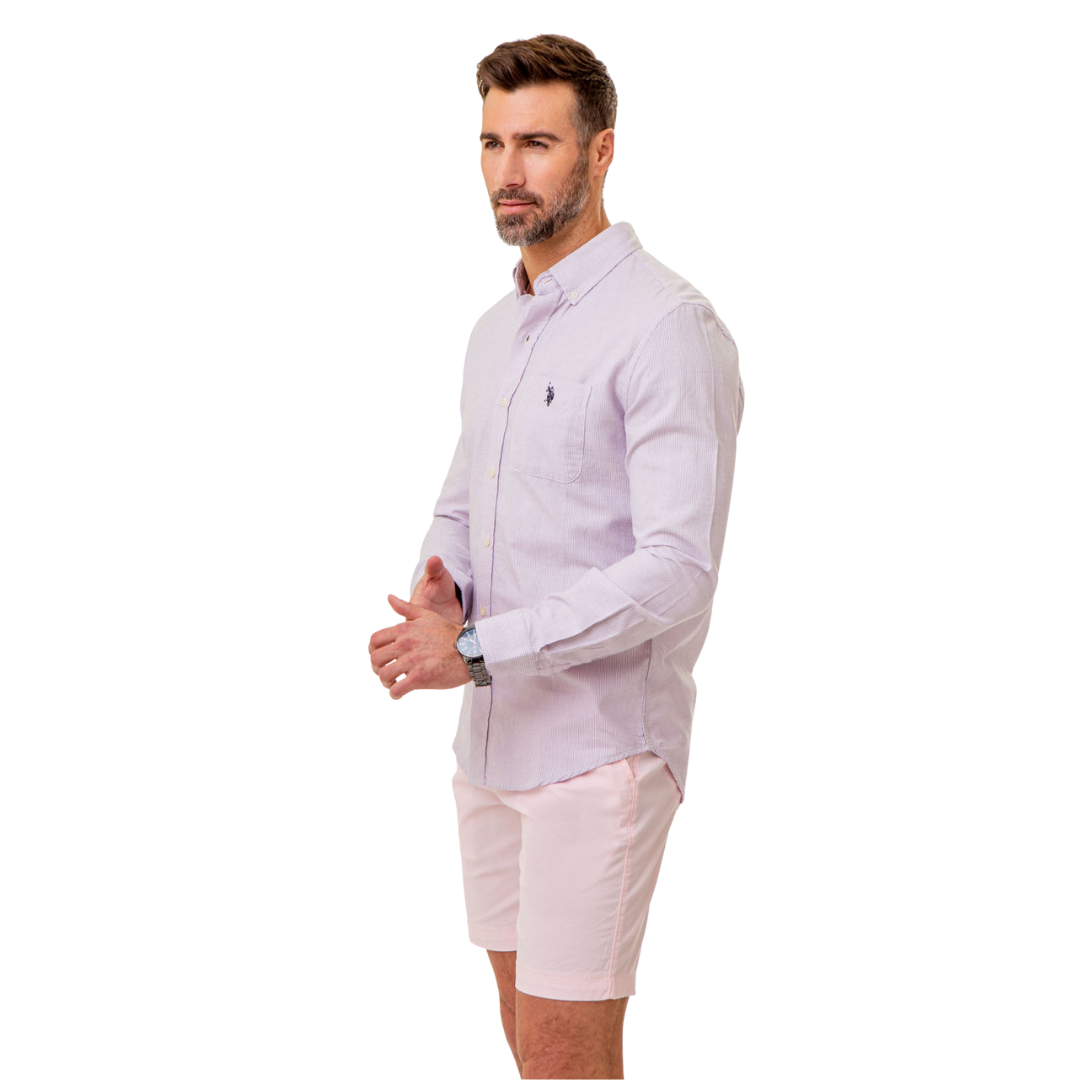 Camisa Polo Manga Larga Para Hombre