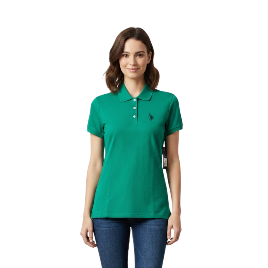 Chemise Polo Verde Para Mujer