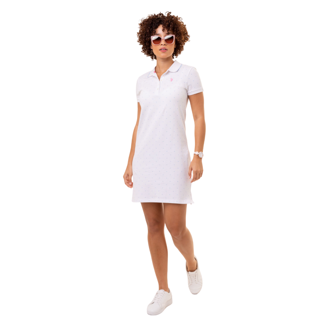 Vestido Polo De Puntos Para Mujer