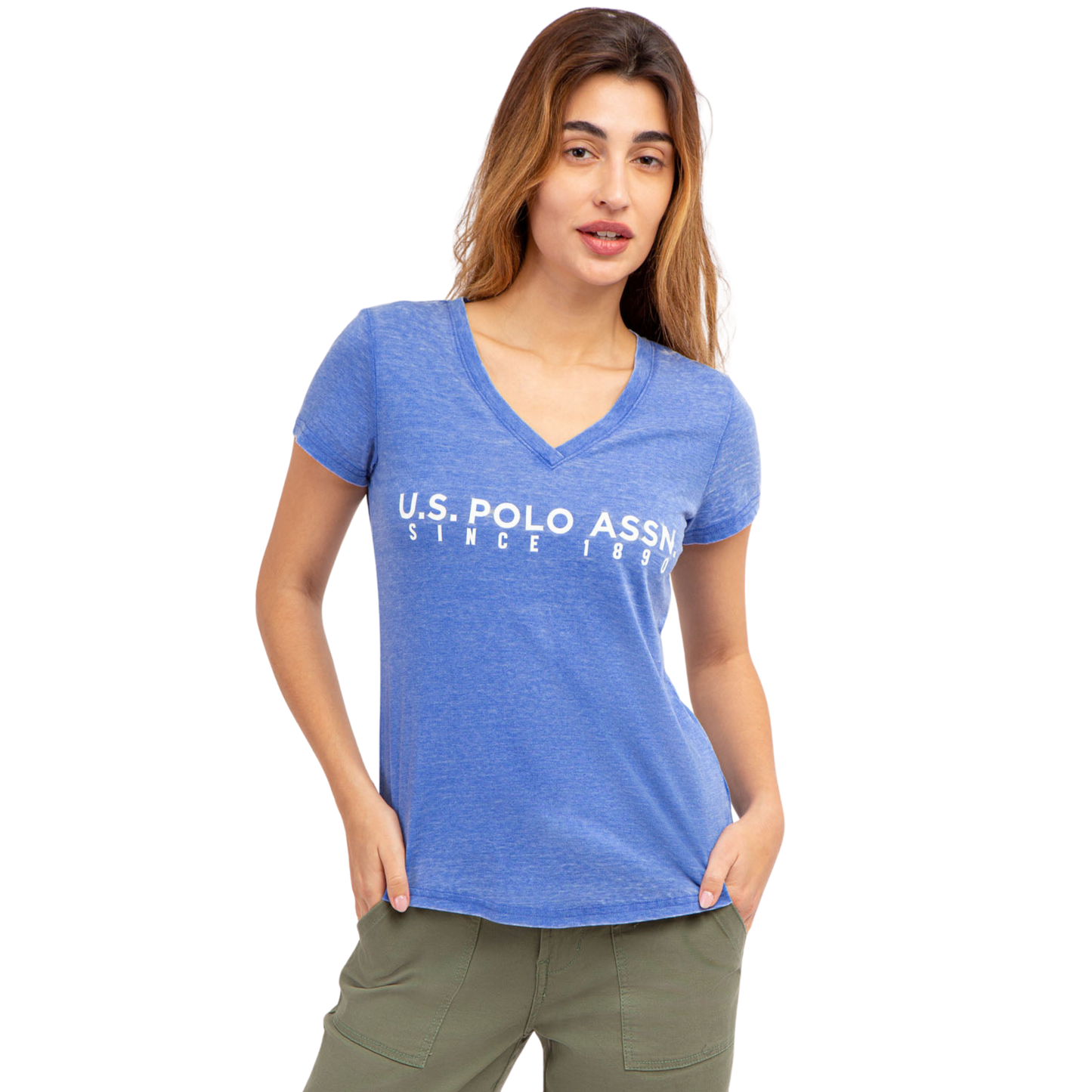 Franela Polo Burnout Azul Para Mujer
