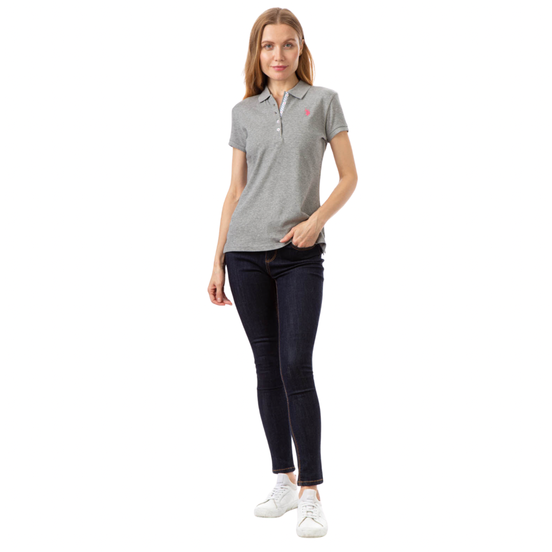 Chemise Polo Gris Para Mujer