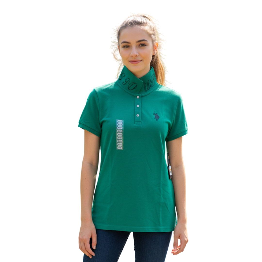 Chemise Polo Verde Para Mujer
