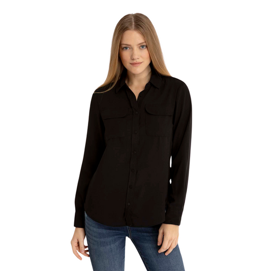 Camisa Polo Manga Larga Para Mujer