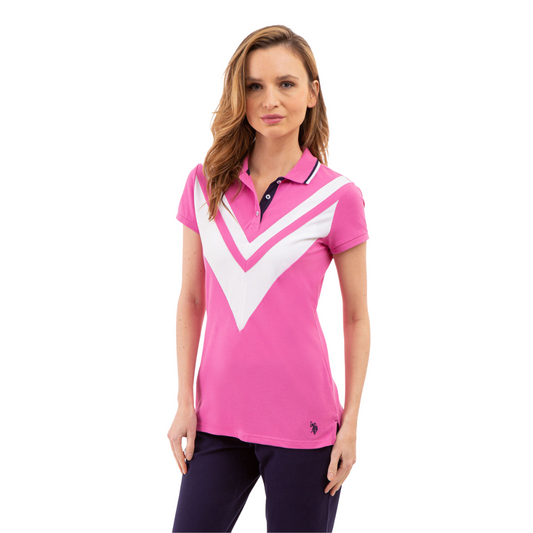 Chemise Polo Doble Chevron Para Mujer