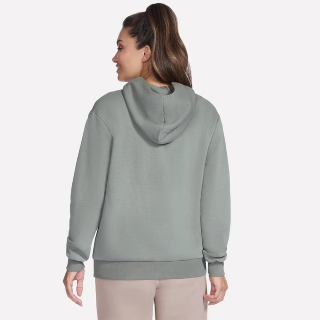 Suéter Skechers con Capucha Verde Para Mujer
