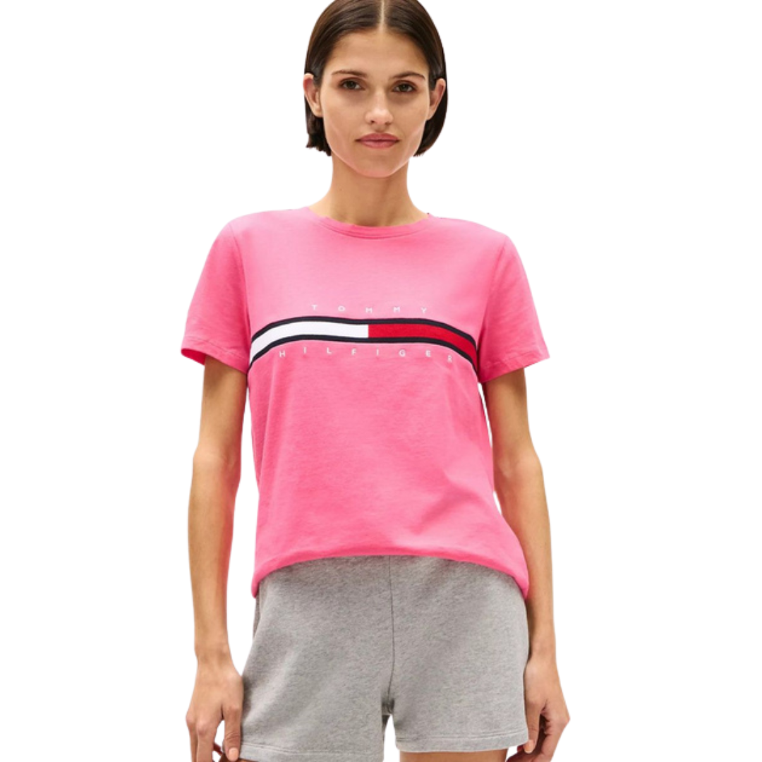 Franela Tommy Hilfiger Rosa Fuerte Para Mujer
