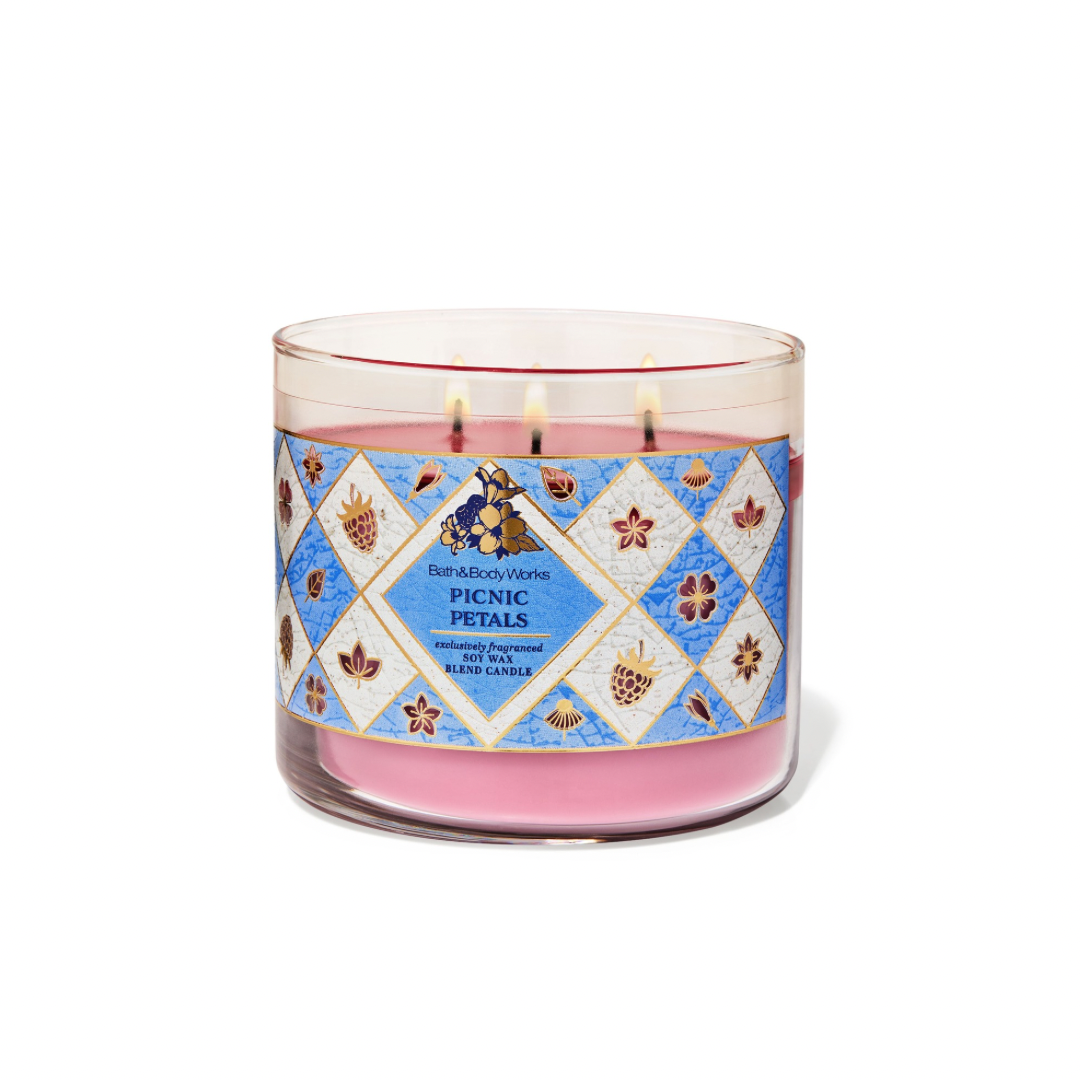 Vela 3 Mechas Picnic Petals Bath & Body Works