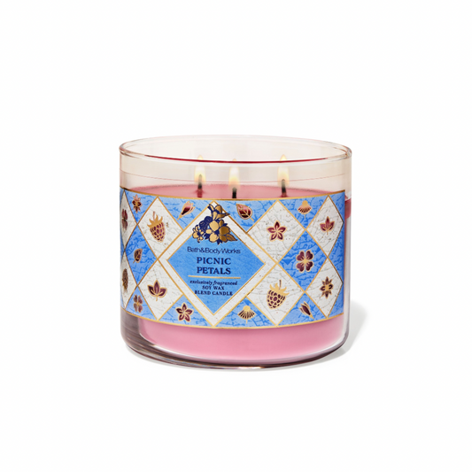 Vela 3 Mechas Picnic Petals Bath & Body Works
