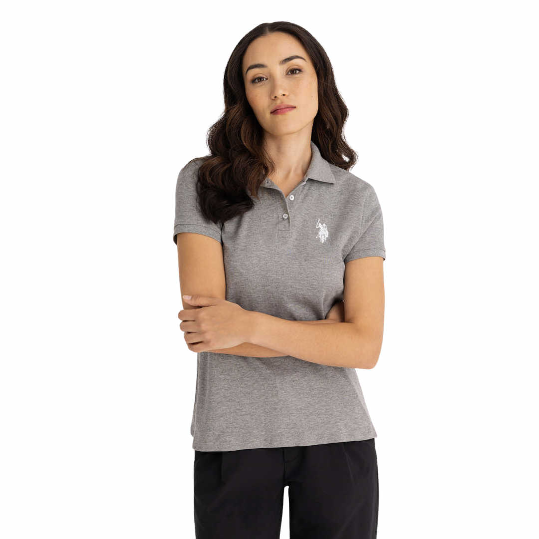 Chemise Polo Gris Para Mujer