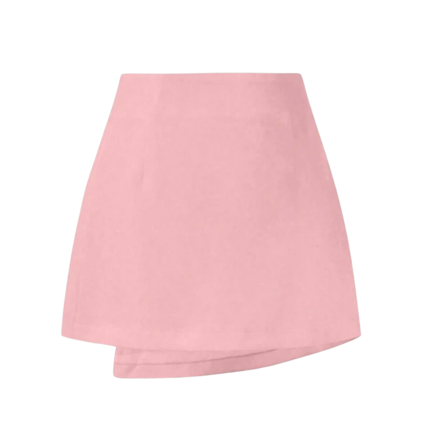 Falda Short Con Doblez Asimétrico