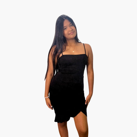 Vestido Negro Ajustado Inspired Hearts Para Mujer