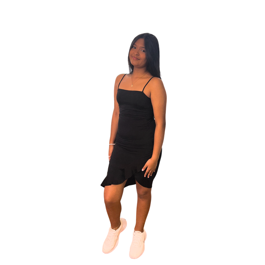 Vestido Negro Ajustado Inspired Hearts Para Mujer