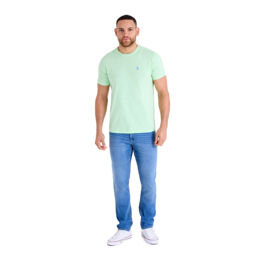 Franela U.S. Polo Assn. Básica Cuello Redondo Verde Claro Para Hombre