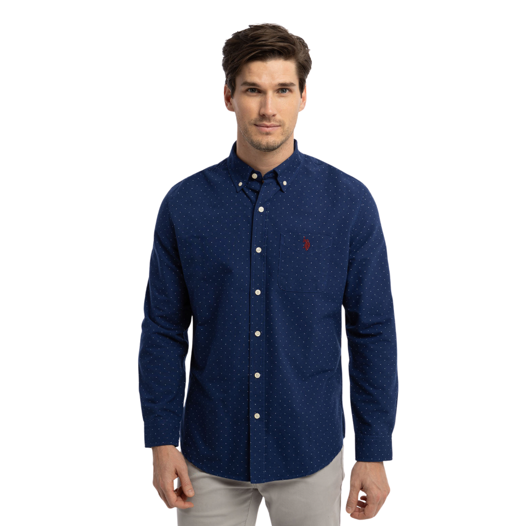 Camisa Polo Manga Larga Para Hombre