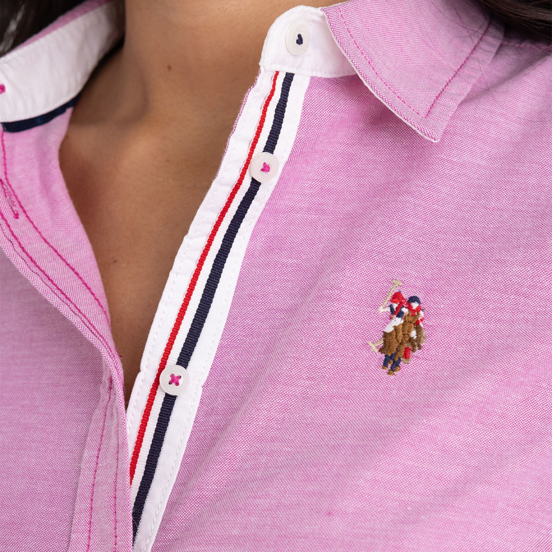 Camisa Polo Manga Larga Para Mujer