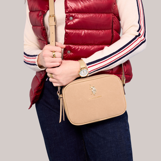Crossbody Polo Neutro De Gamuza