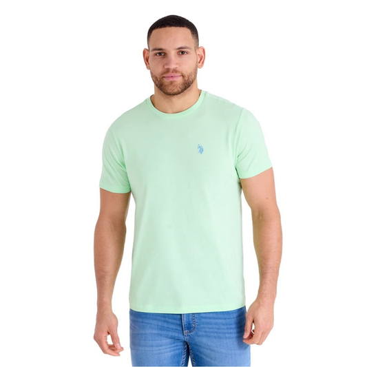 Franela U.S. Polo Assn. Básica Cuello Redondo Verde Claro Para Hombre