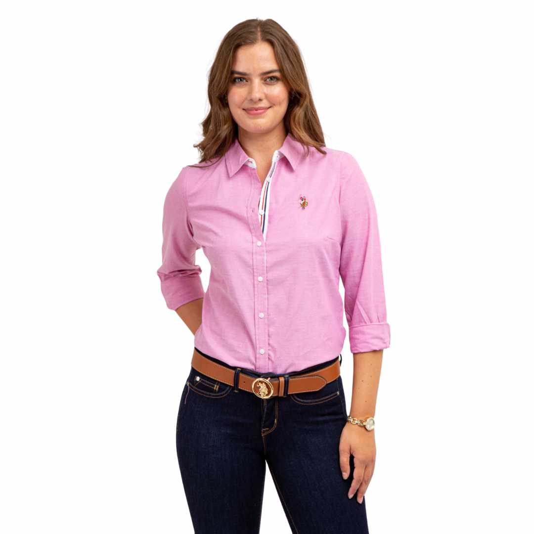 Camisa Polo Manga Larga Para Mujer