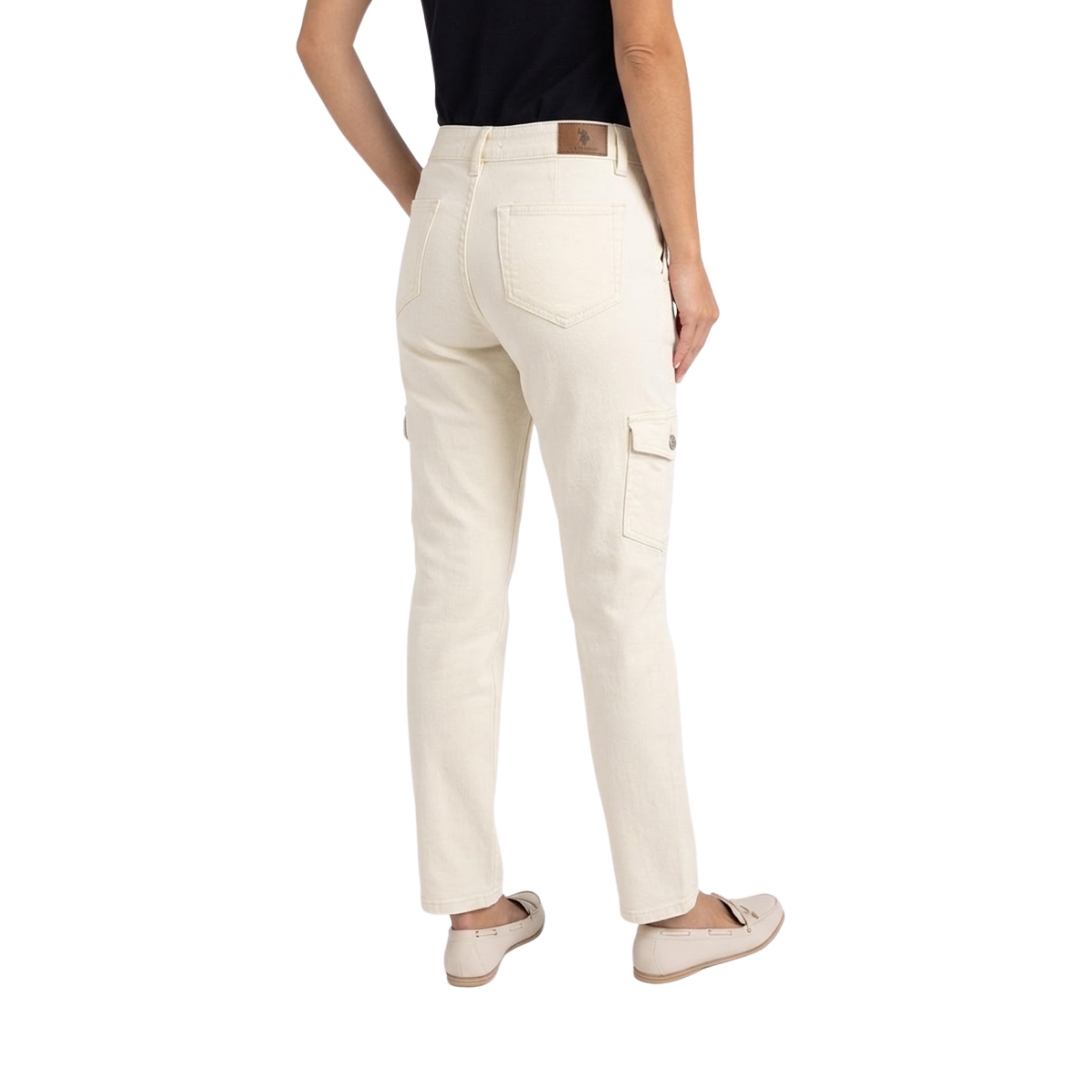 Pantalón Cargo Beige Polo Para Mujer