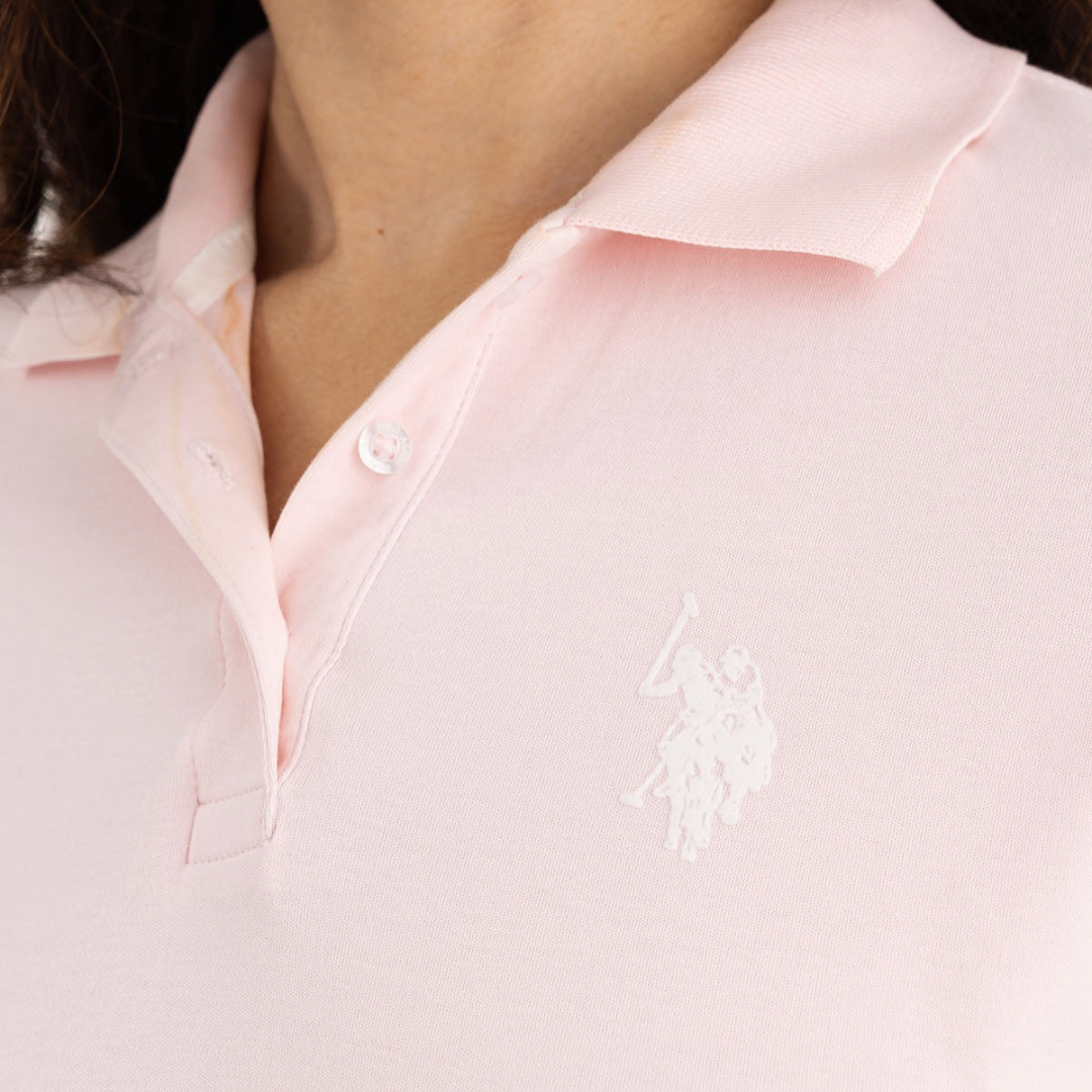 Chemise Polo Rosa Para Mujer
