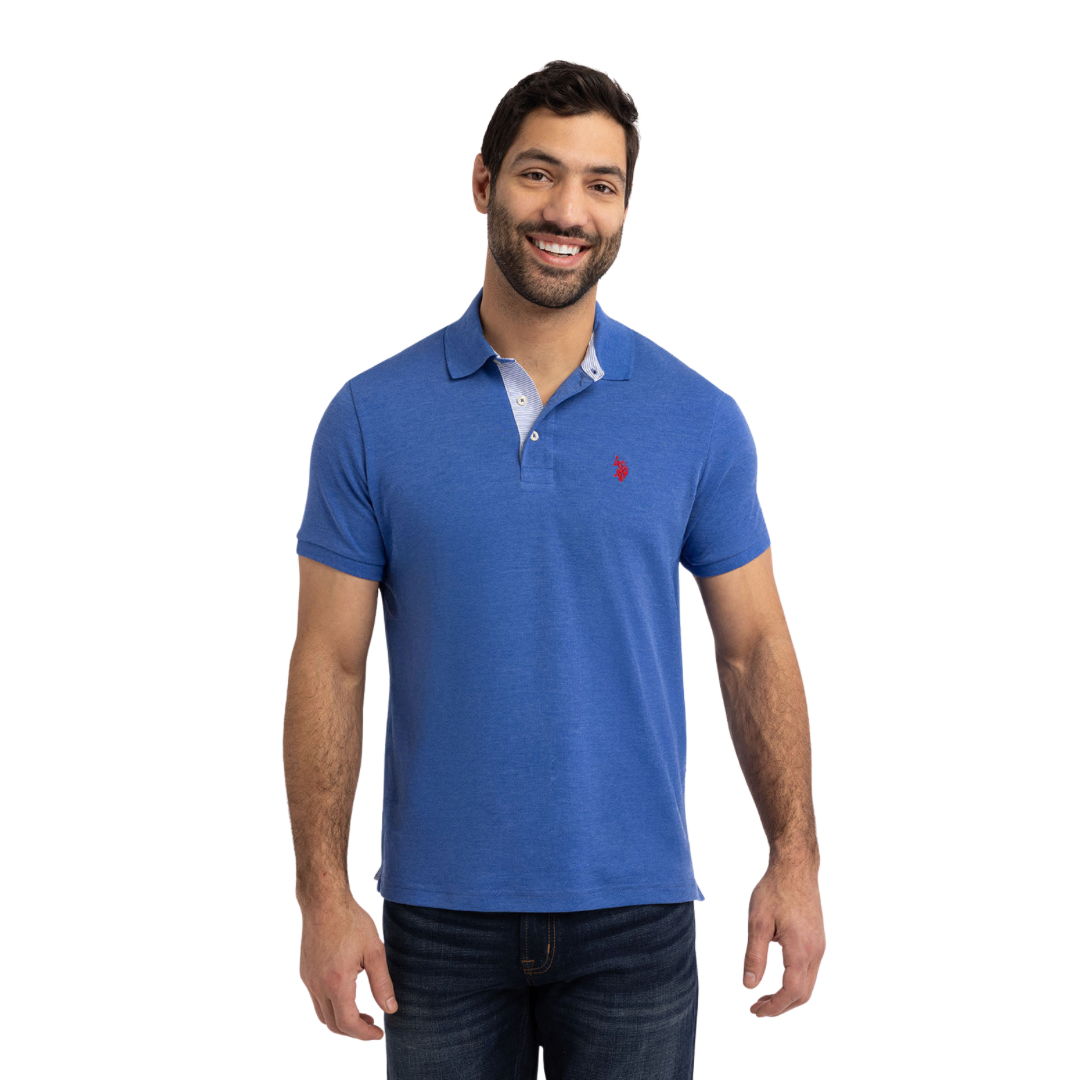 Chemise Polo Azul Intenso Para Hombre