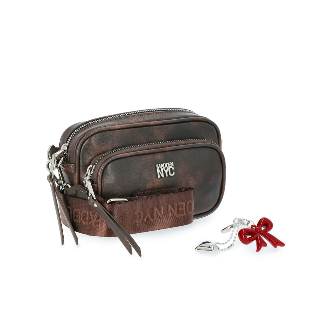 Crossbody Madden NYC Marrón Con Llavero