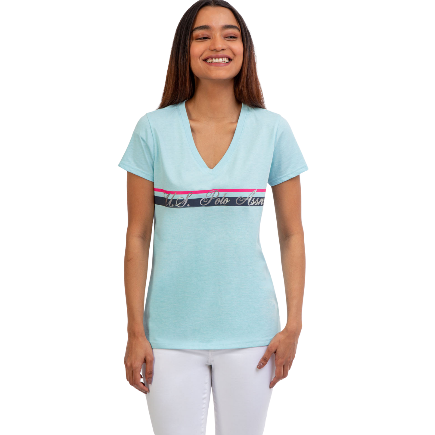 Franela Polo Cuello En V Para Mujer