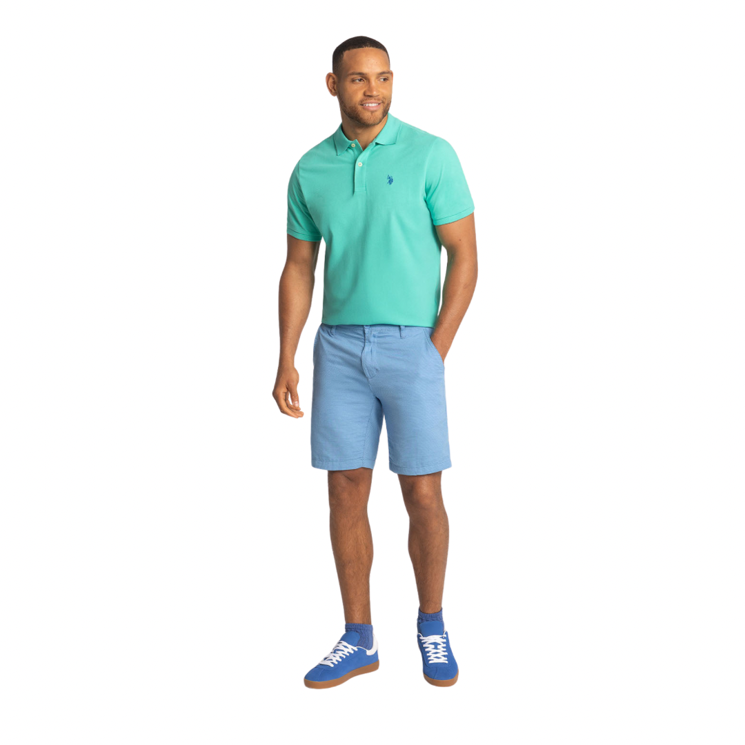 Chemise Polo Verde Agua Para Hombre