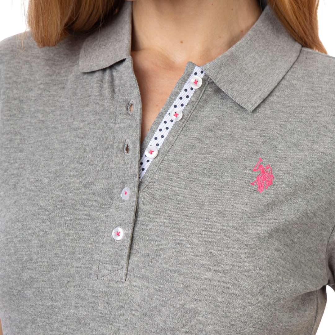Chemise Polo Gris Para Mujer