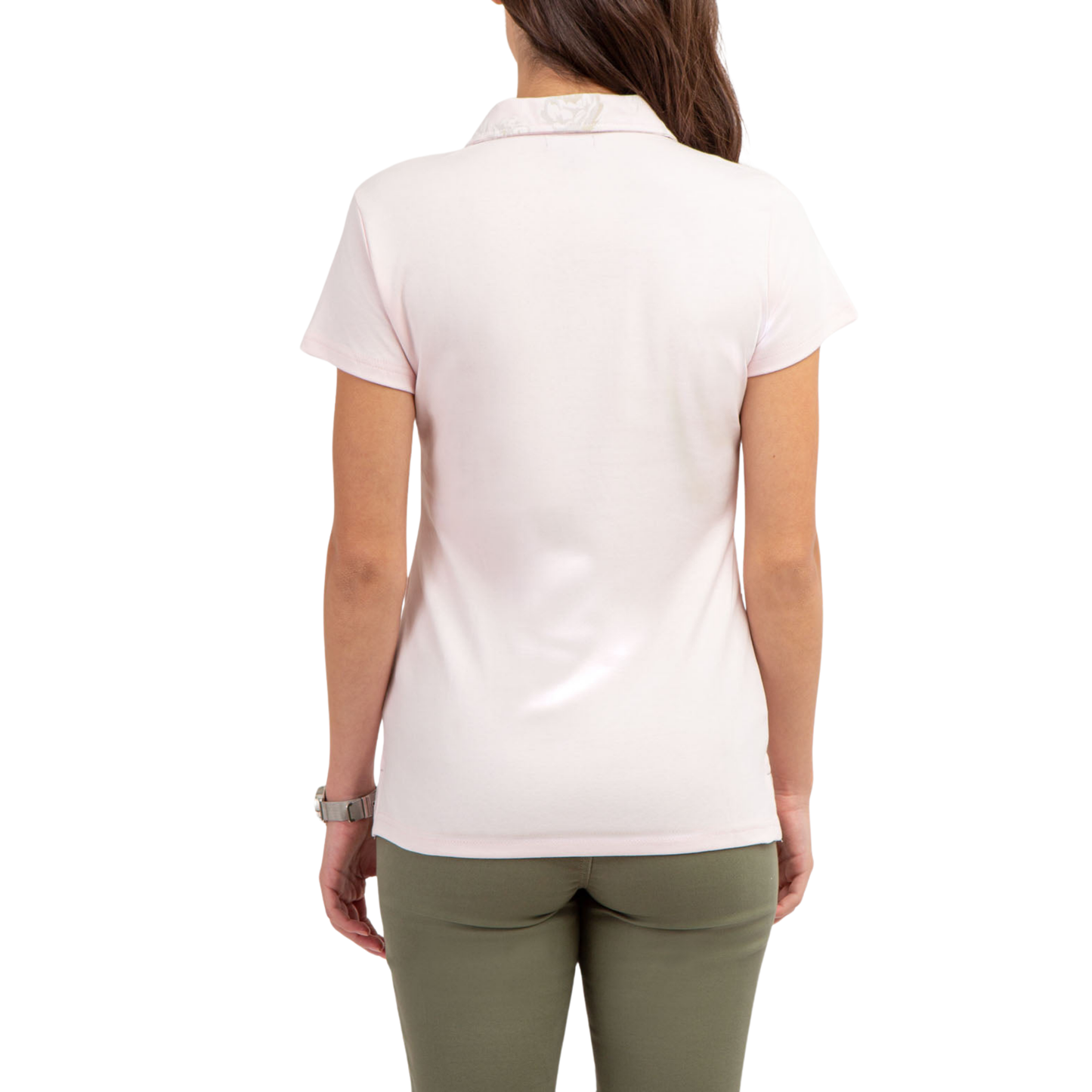 Chemise Polo Cuello en V Para Mujer