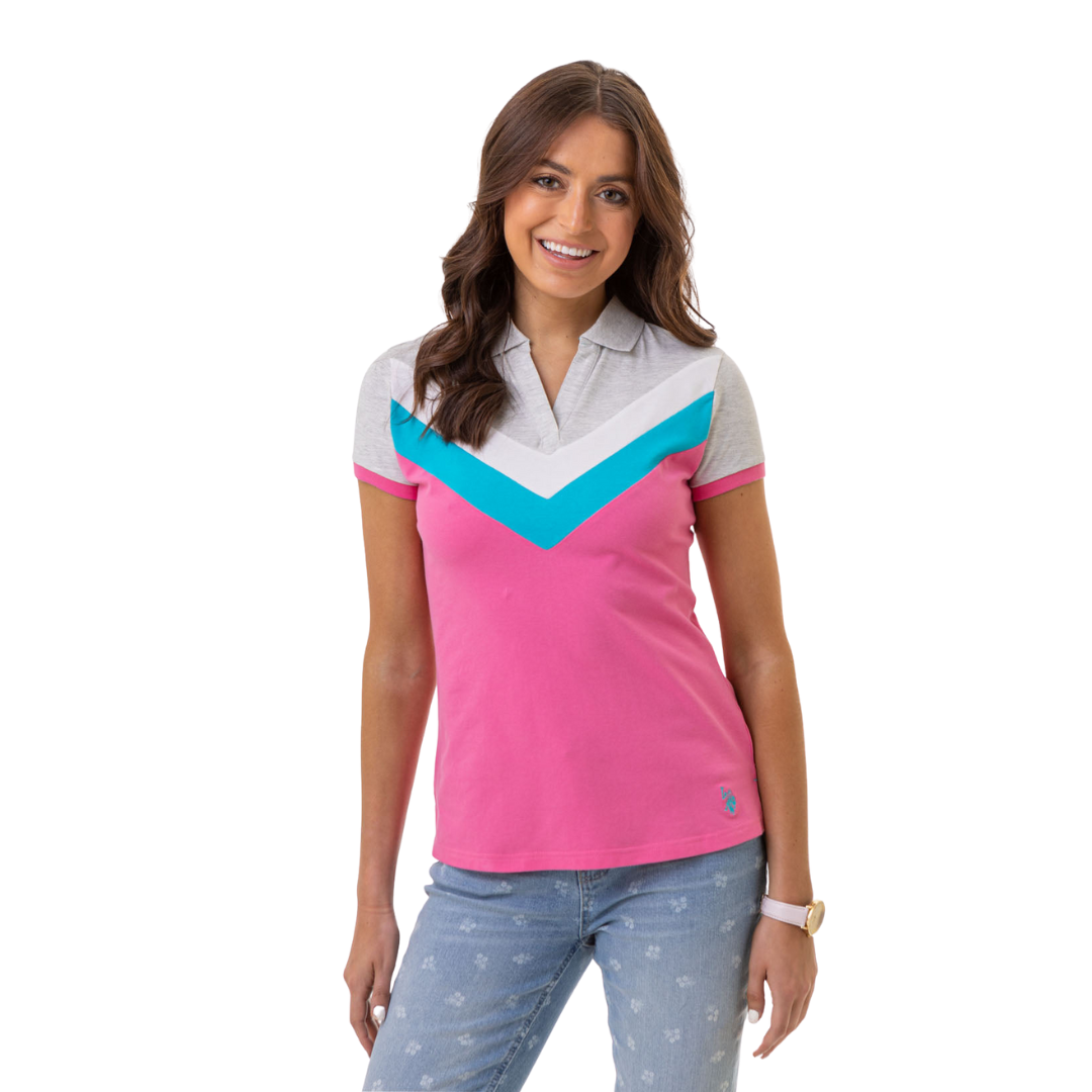 Chemise Polo Chevron Para Mujer