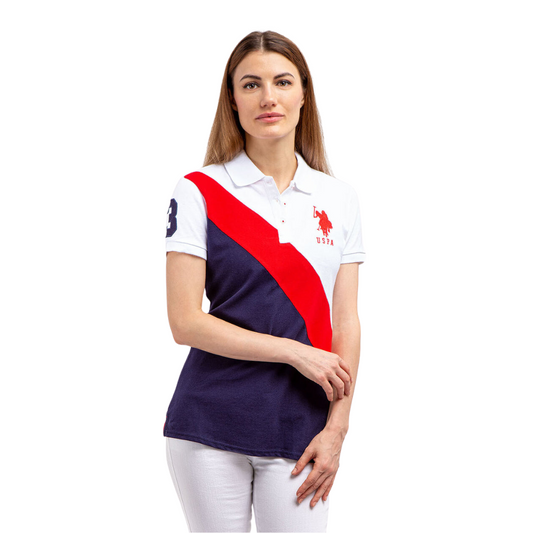 Chemise Polo Diagonal Para Mujer