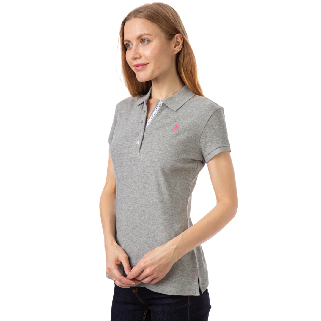 Chemise Polo Gris Para Mujer