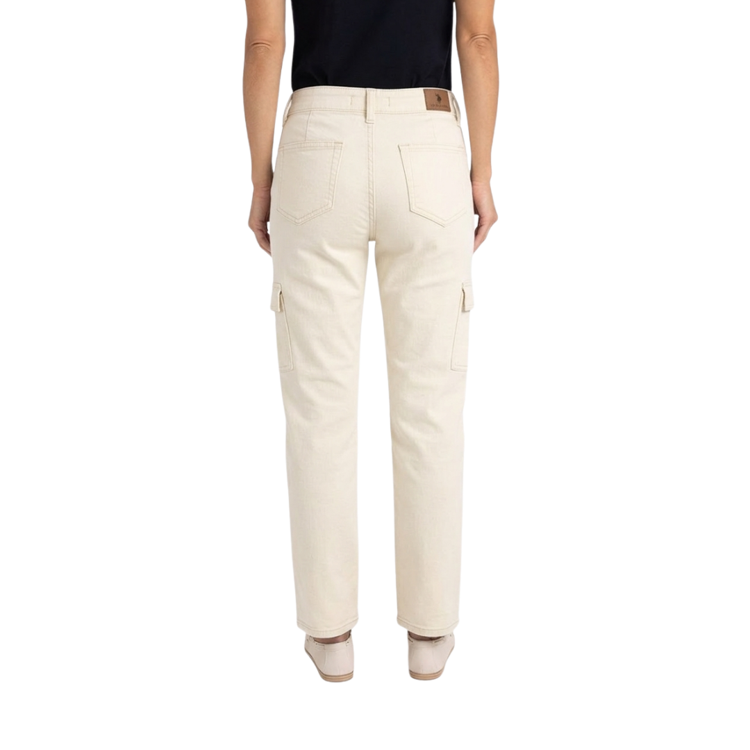 Pantalón Cargo Beige Polo Para Mujer
