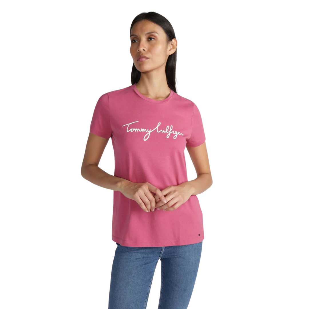 Franela Tommy Hilfiger Rosa Fuerte Para Mujer