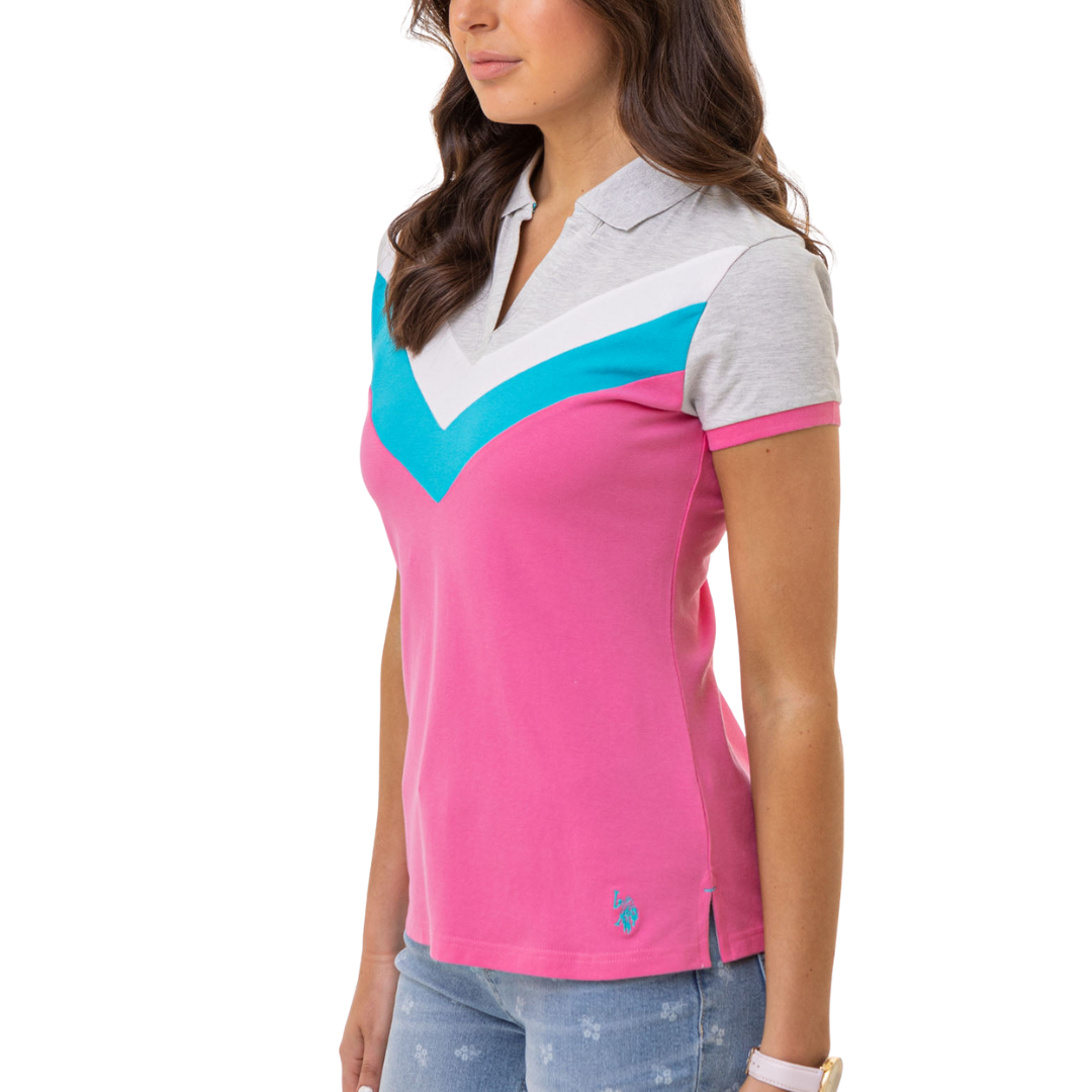 Chemise Polo Chevron Para Mujer