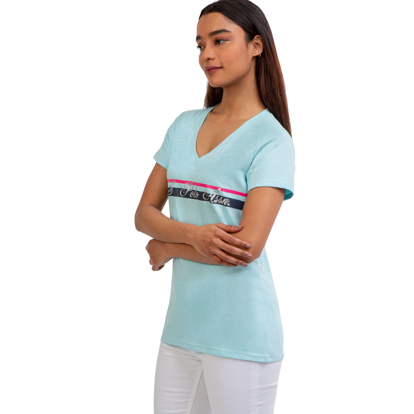 Franela Polo Cuello En V Para Mujer