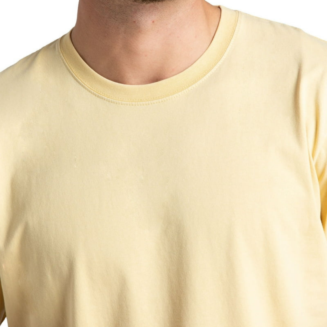 Franela Fruit of the Loom Garment Dyed Amarillo Trigo Para Hombre