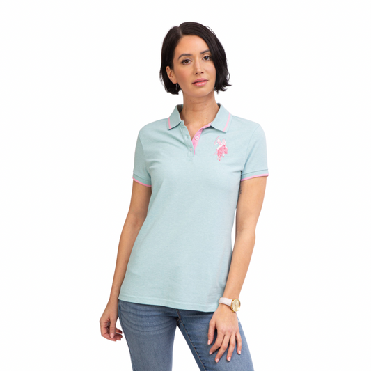 Chemise Polo Logo Grande Para Mujer