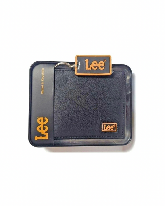 Billetera Lee Negra Con Llavero Para Hombre