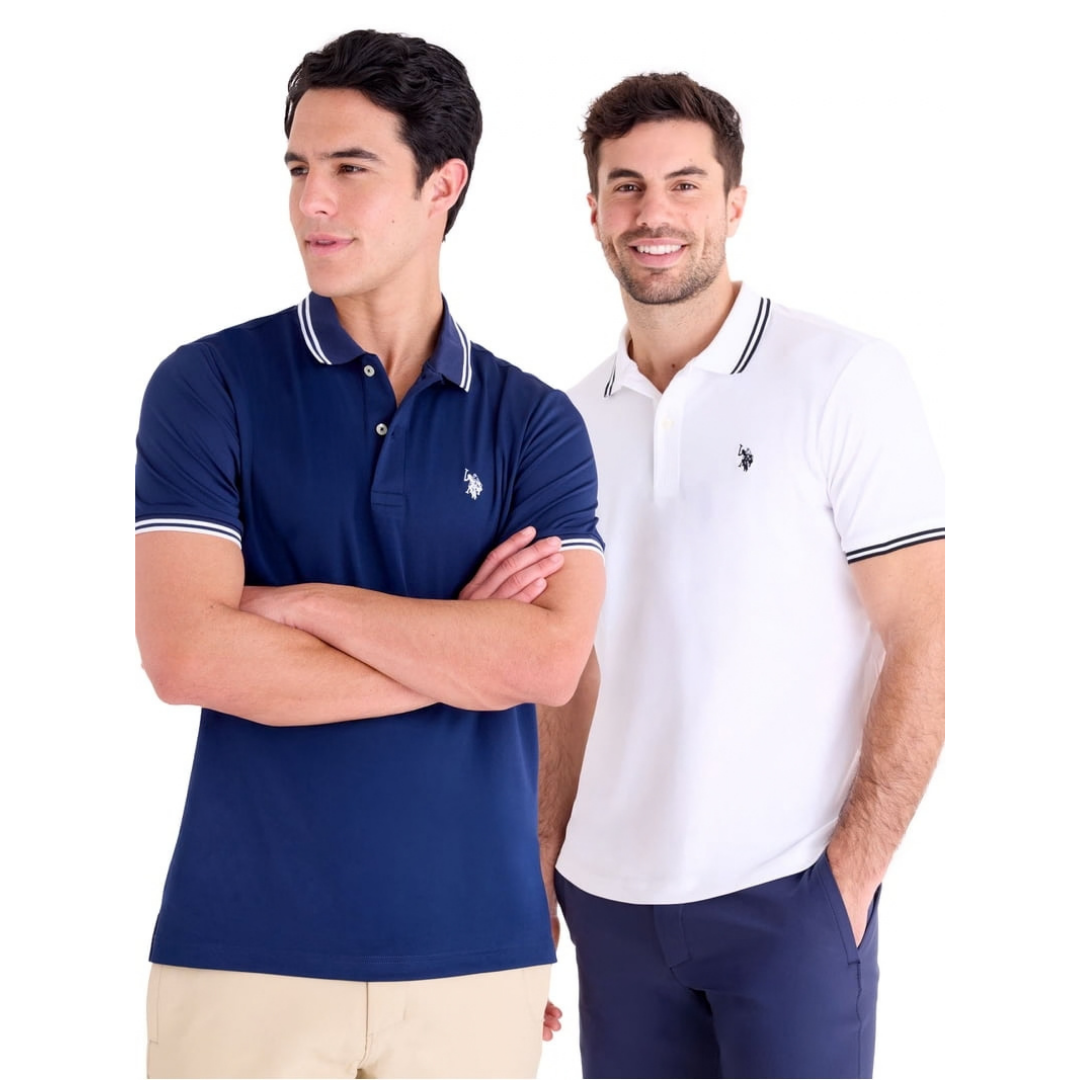 Chemise U.S. Polo Assn. Azul Marino con Detalles Blancos Para Hombre