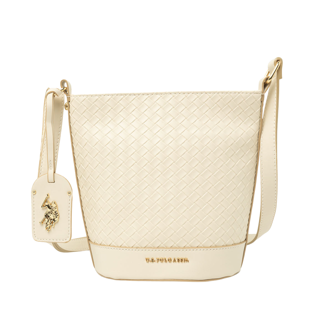 Bolso Polo Cruzado Tejido Color Beige