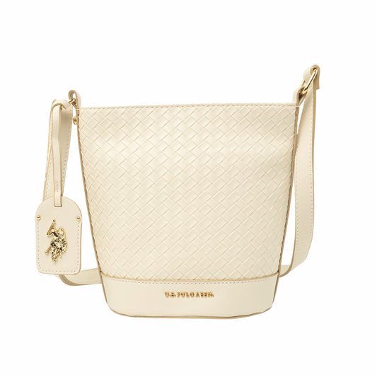Bolso Polo Cruzado Tejido Color Beige