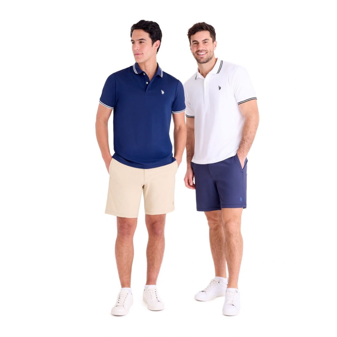 Chemise U.S. Polo Assn. Blanca con Detalles Azul Marino Para Hombre