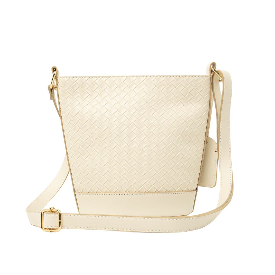 Bolso Polo Cruzado Tejido Color Beige