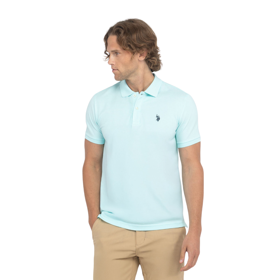 Chemise Polo Verde Agua Claro Para Hombre