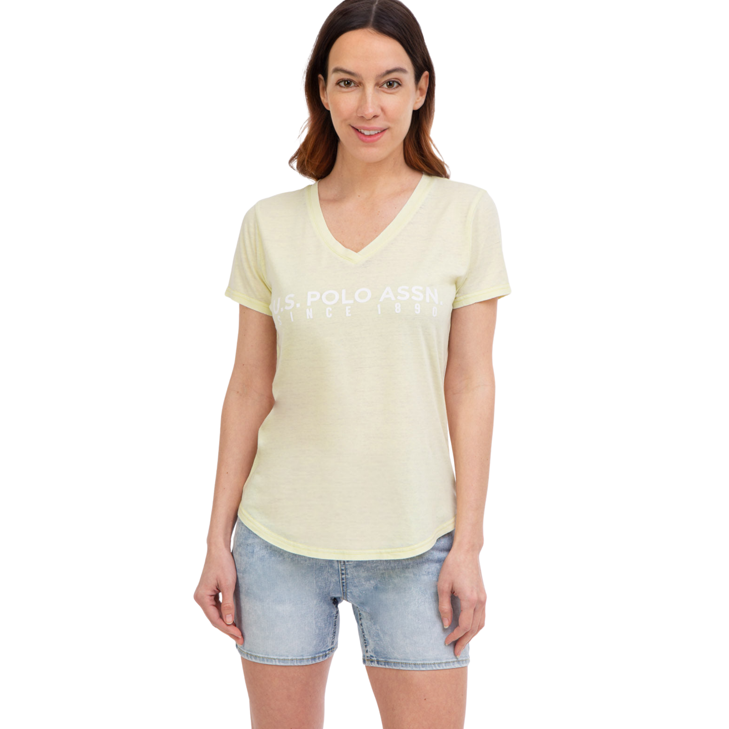Franela Polo Burnout Amarilla Para Mujer