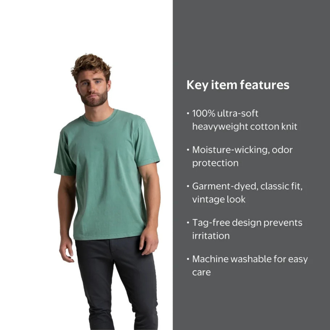 Franela Fruit of the Loom Garment Dyed Verde Envidia Para Hombre